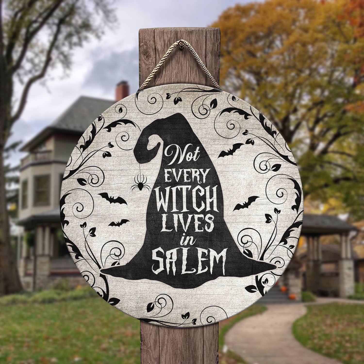 30 HG. Not Every Witch In Salem (3) Door Sign Mockup 3