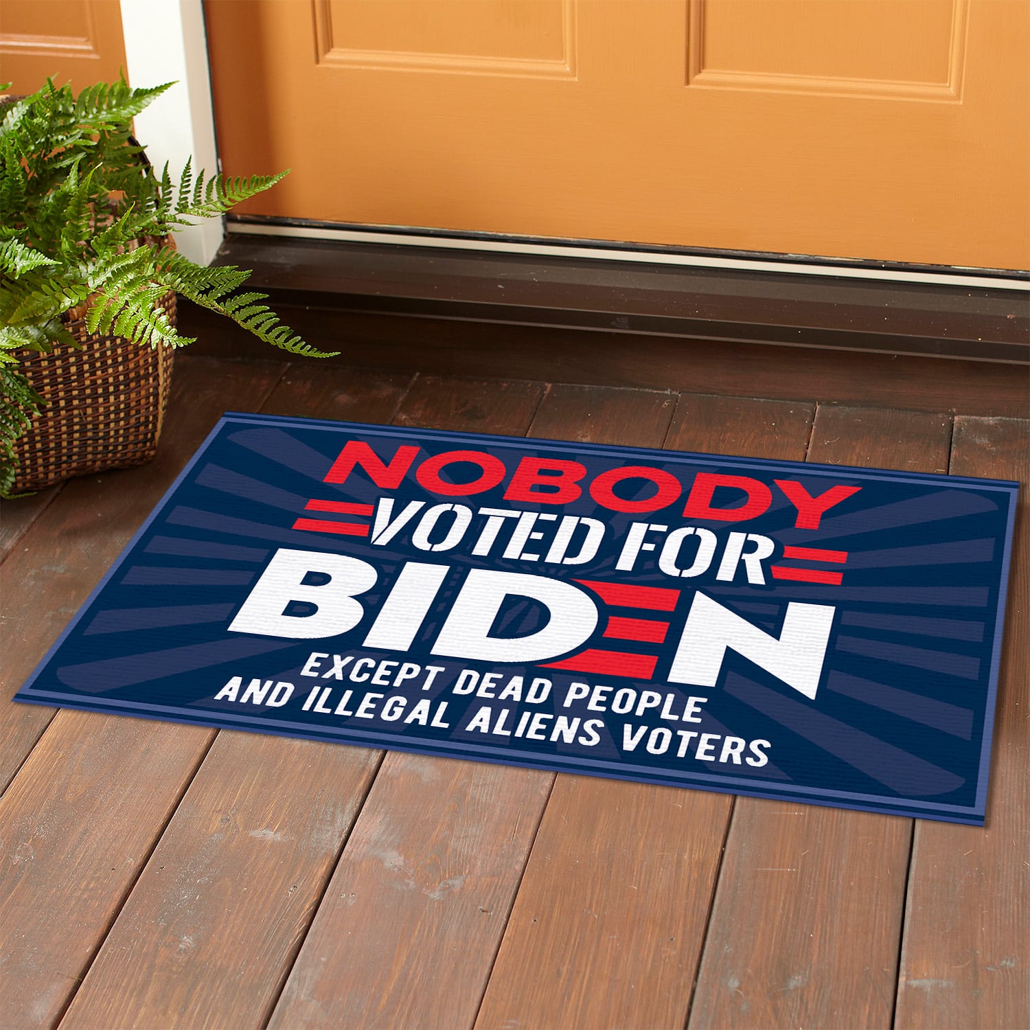 1LV. Nobody Voted for Biden Doormat (5) Doormat mockup 1