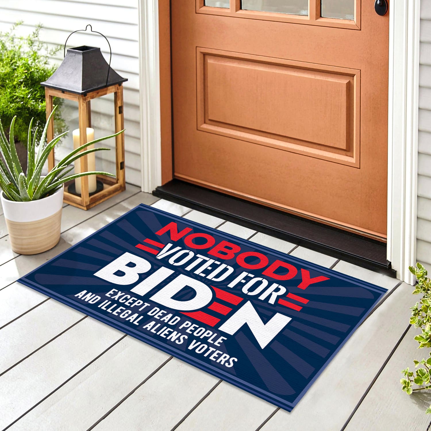 1LV. Nobody Voted for Biden Doormat (5) Doormat mockup 8