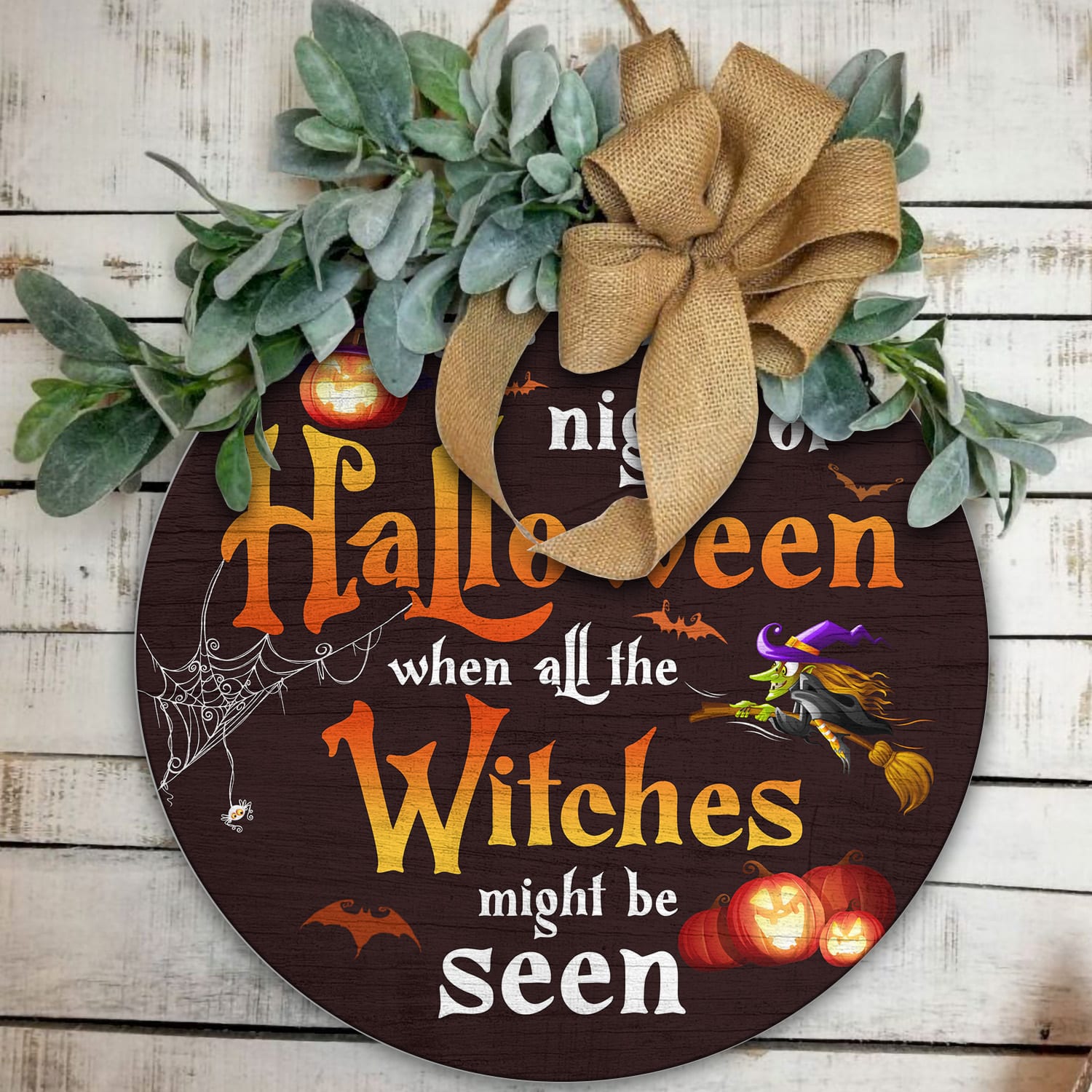 2KNG. Halloween Witch (6) Door Sign Mockup 11