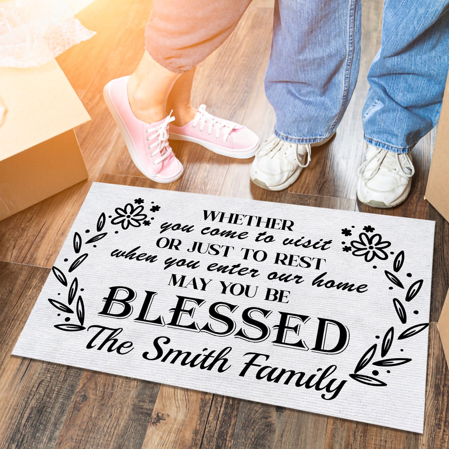 5LV. Whether You Come sample design Doormat mockup 6