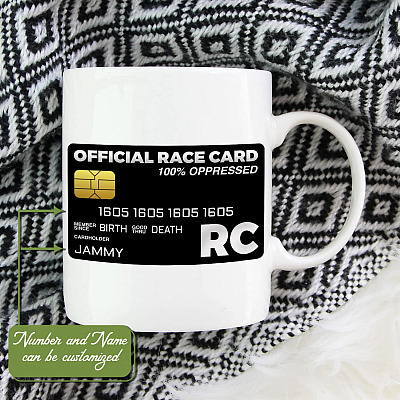Alternative view of Personalized Black Official Race Card Coffee Mug - Beer Stein - Water Bottle - Color Changing Mug