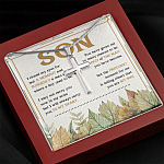 I Close My Eyes For But A Moment You Are My Son Artisan Crafted Cross Necklace For Son