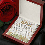 I Close My Eyes For But A Moment You Are My Son Artisan Crafted Cross Necklace For Son