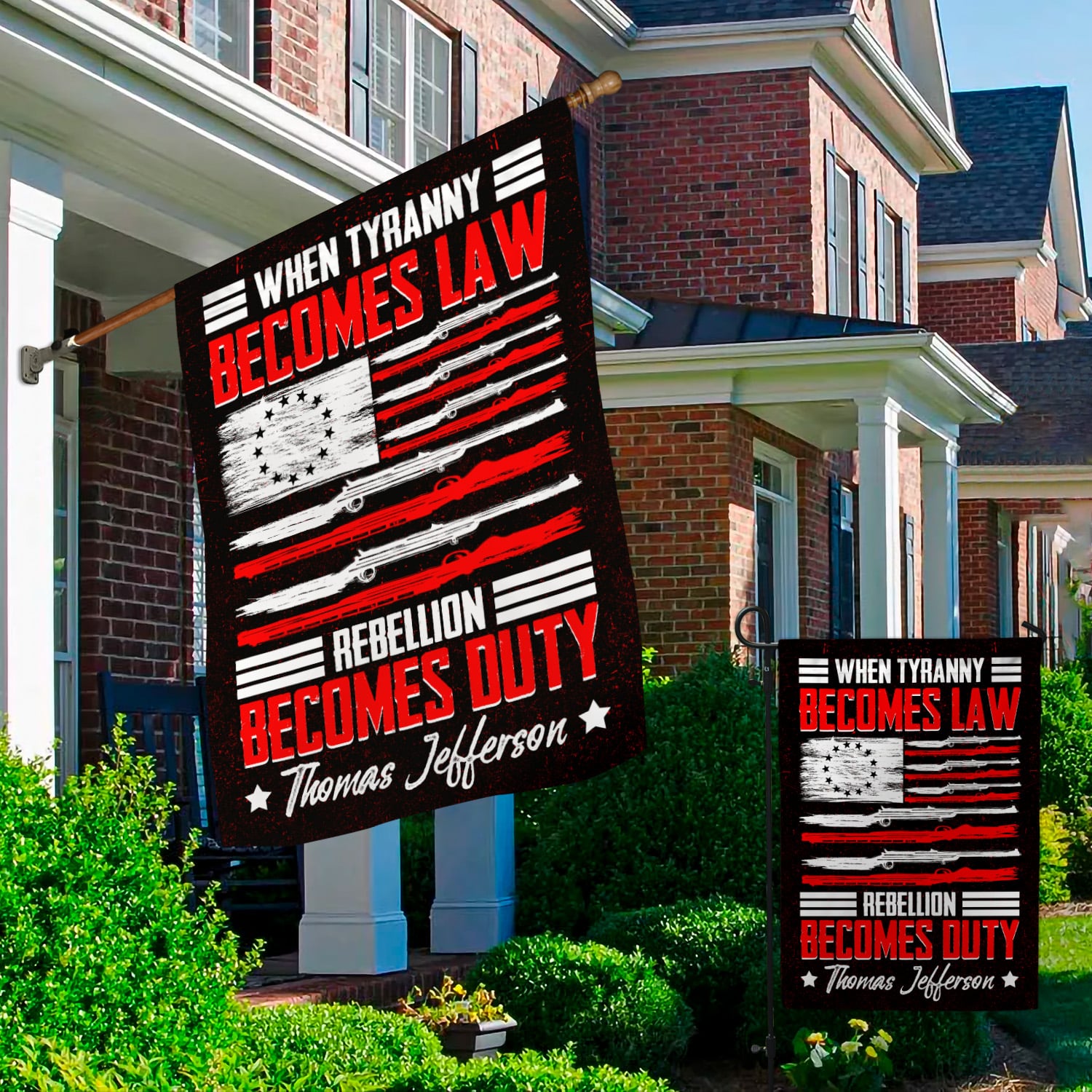 5KNG. Tyranny rebellion 30x40 Garden & House Mockup 2