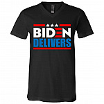 Biden Delivers T-Shirt, Black, V-Neck T-Shirt