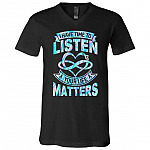 matters, Black, V-Neck T-Shirt