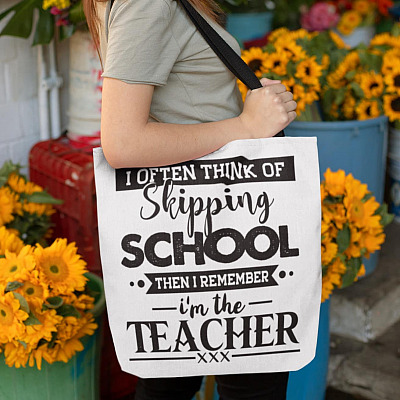 Often Think Of Skipping School Then I Remember I'm The Teacher All Over Print Tote Bag - Shoulder Bag