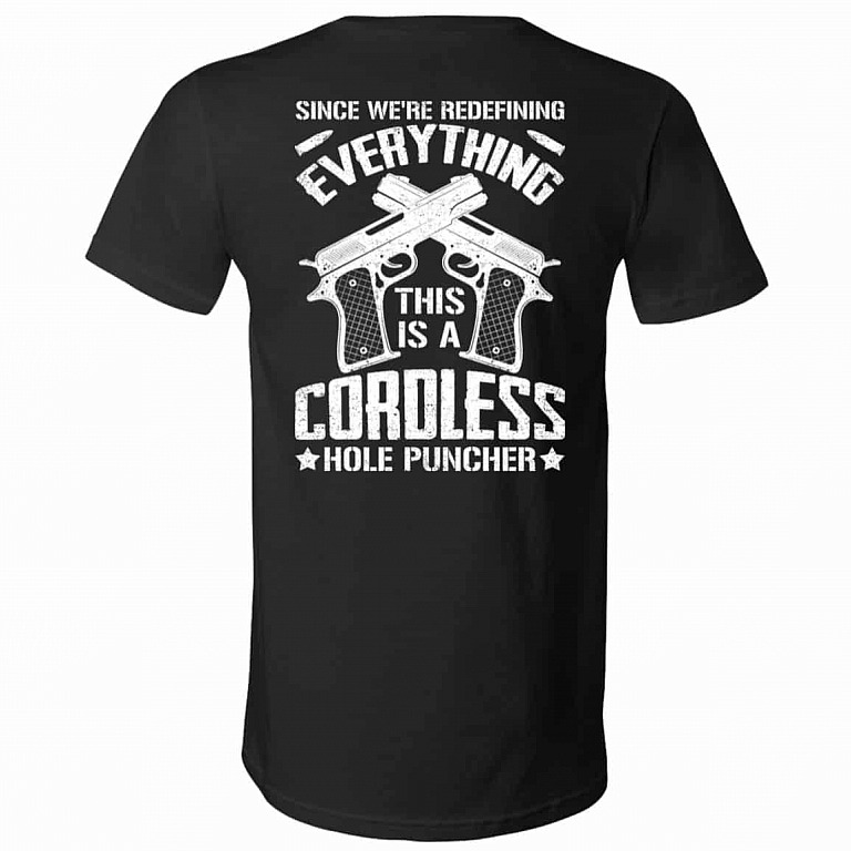 Since We're Redefining Tshirt, Black, V-Neck T-Shirt