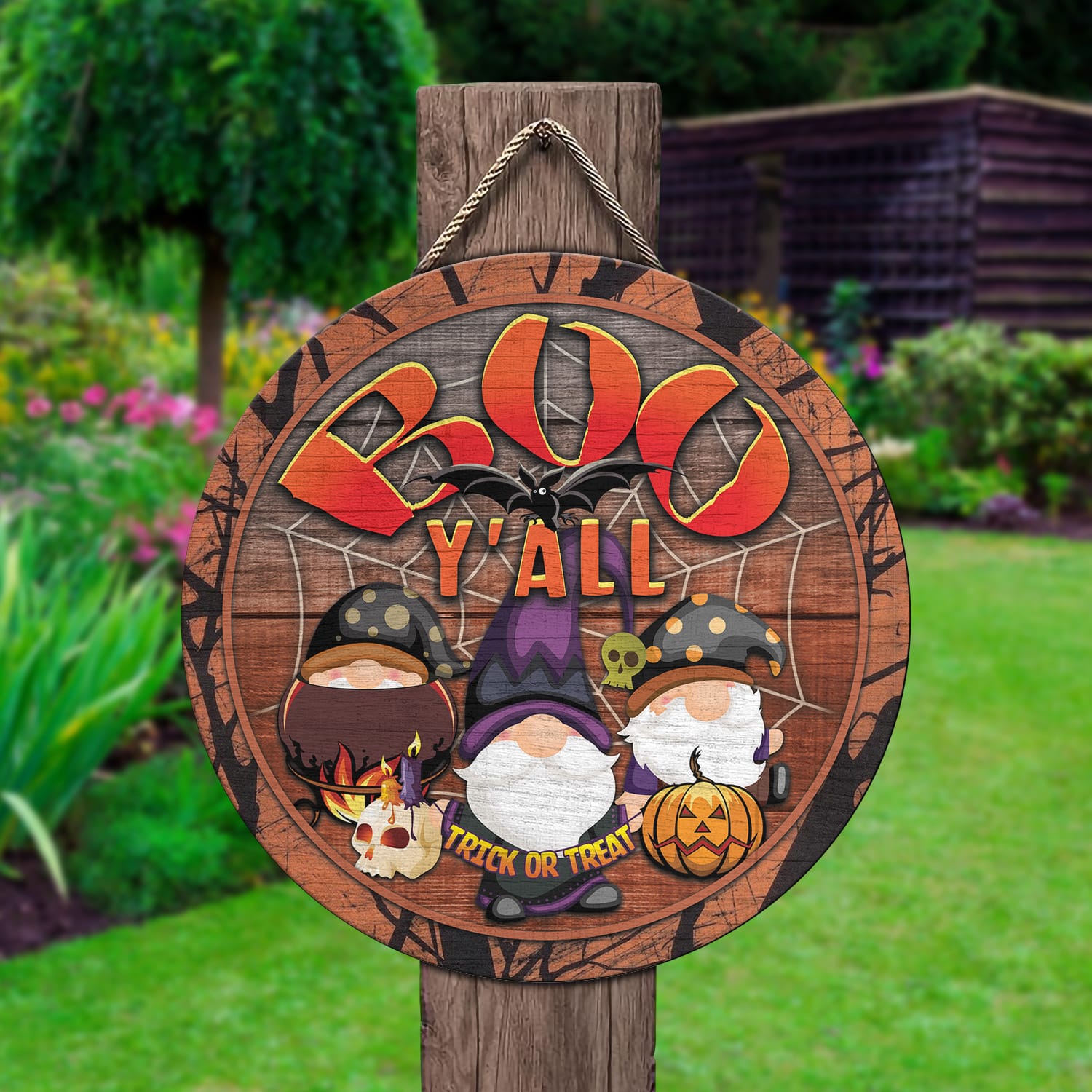 3KNG. Boo Y'all Door Sign Mockup 2