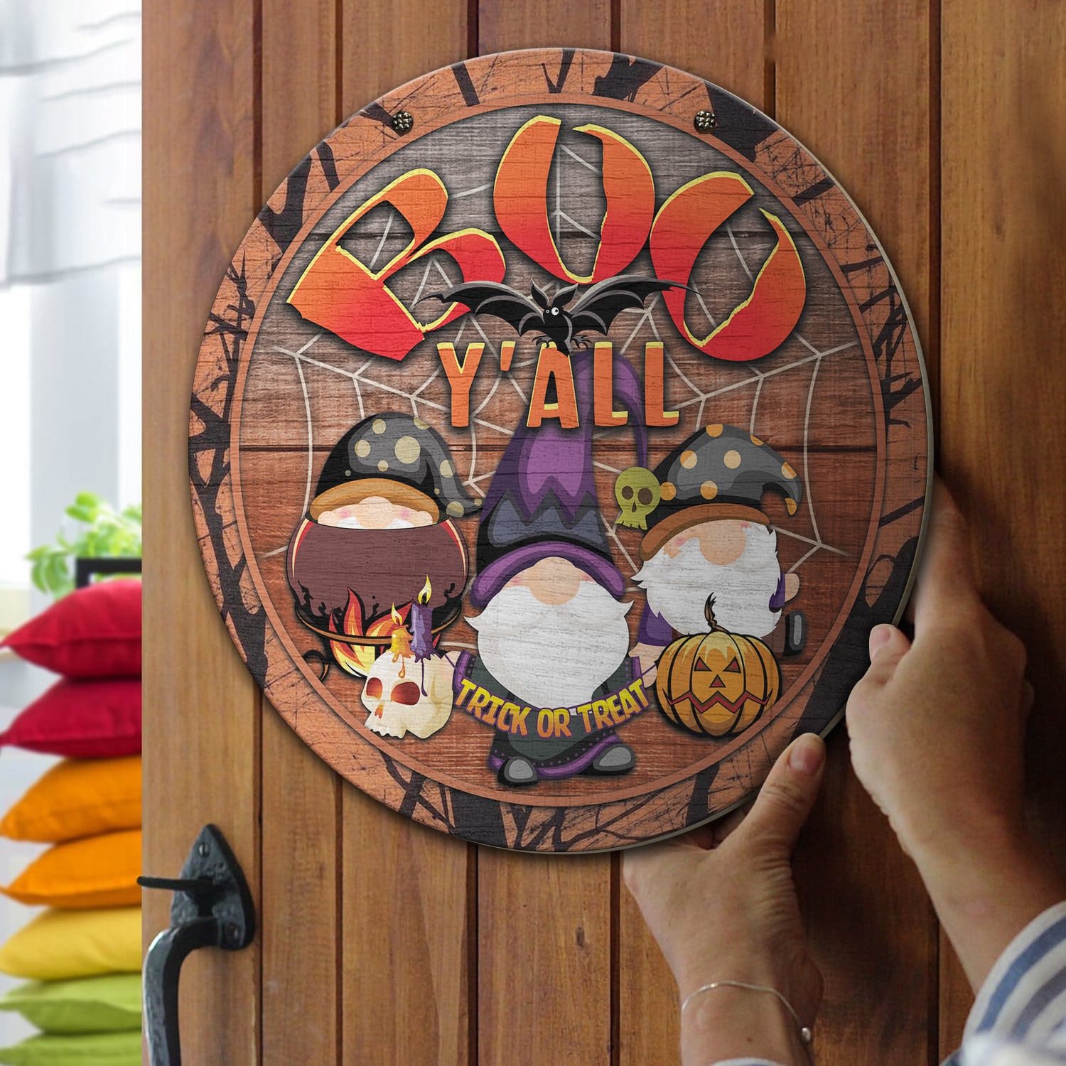 3KNG. Boo Y'all Door Sign Mockup 13