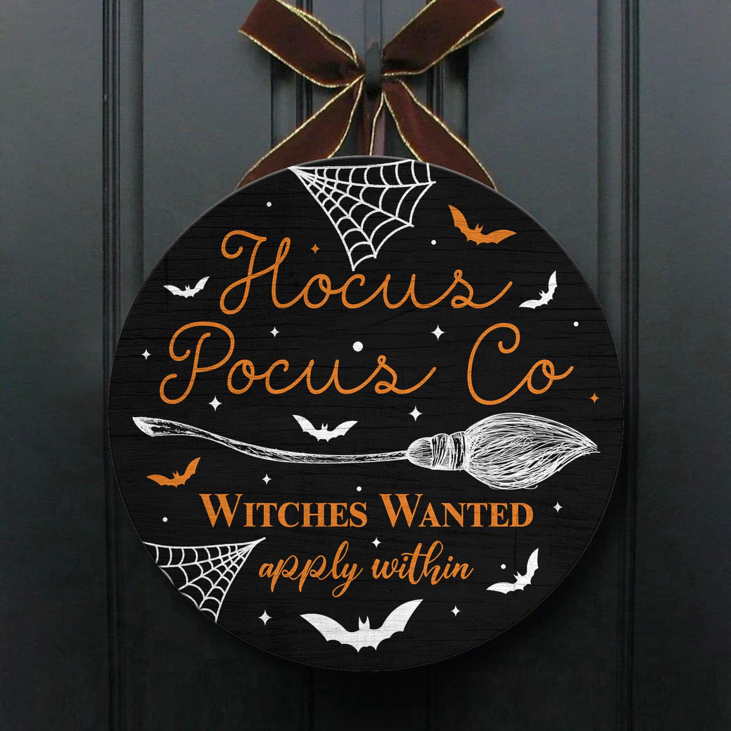1MH. Witches Wanted Sign Door Sign Mockup 1
