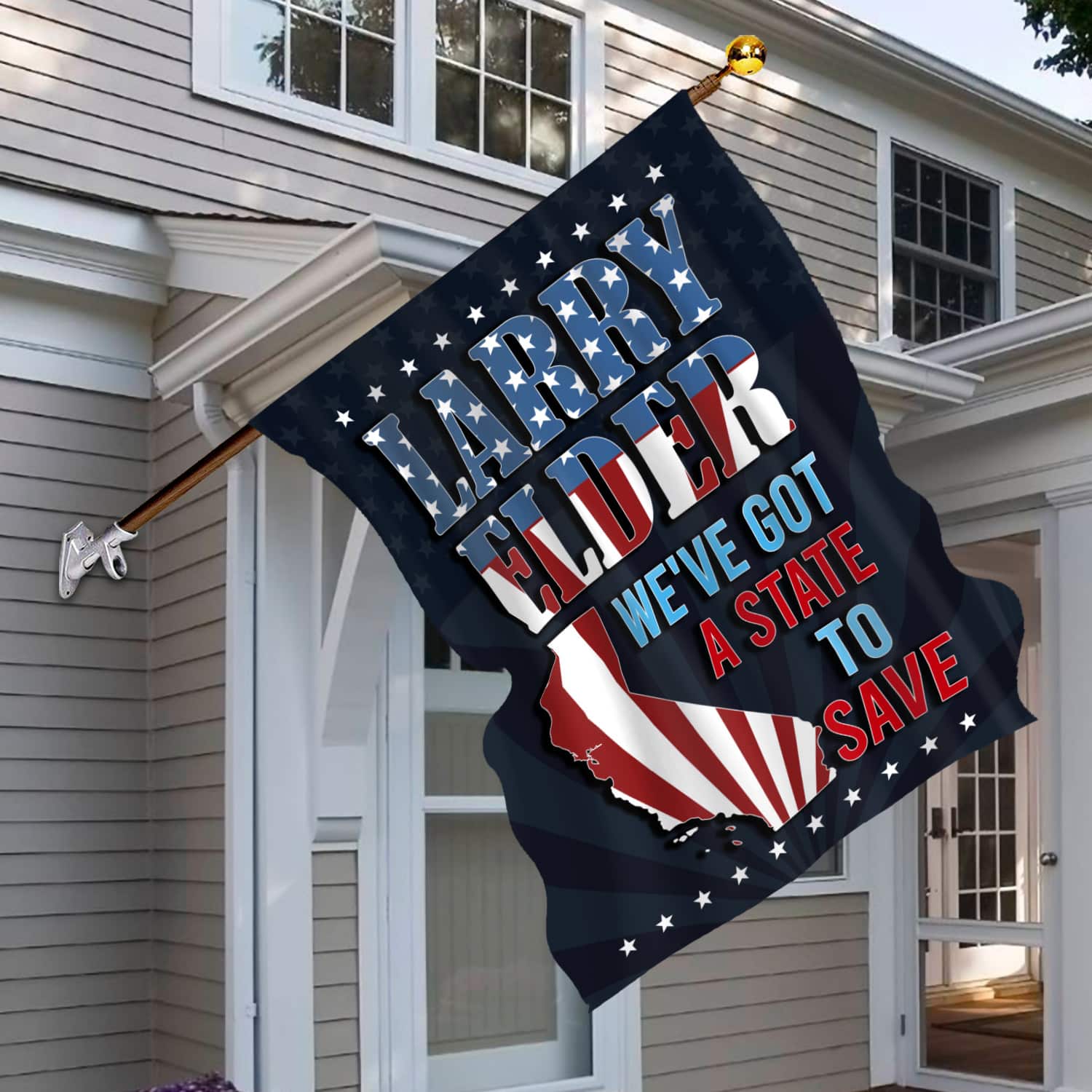 2KNG. Larry State Flag 30x40 House Flag Mockup 6