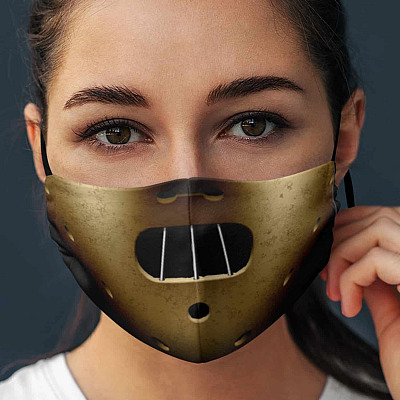 Hannibal Lecter Washable Reusable Custom Printed Cloth Face Mask Cover