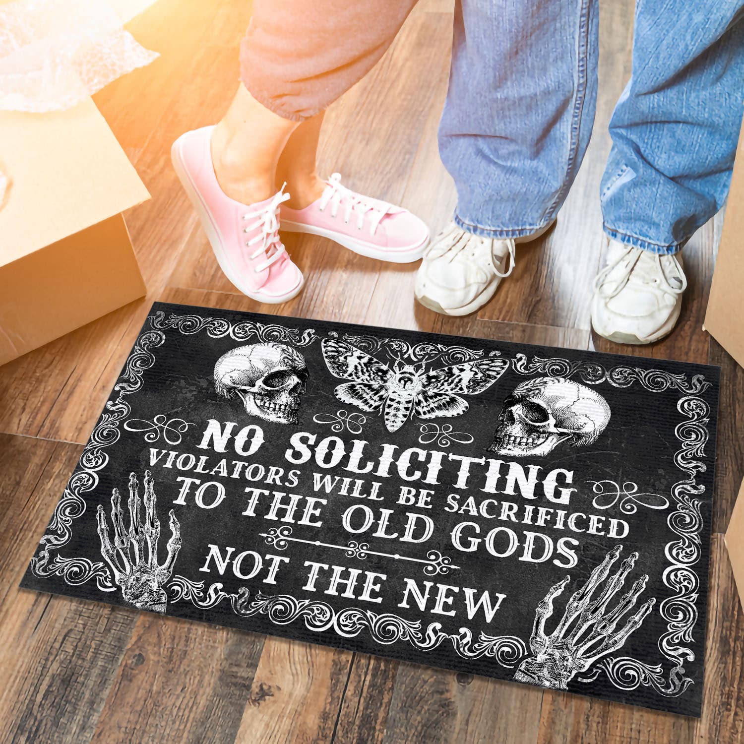 31 HG. No Soliciting Violators (4) Doormat mockup 6