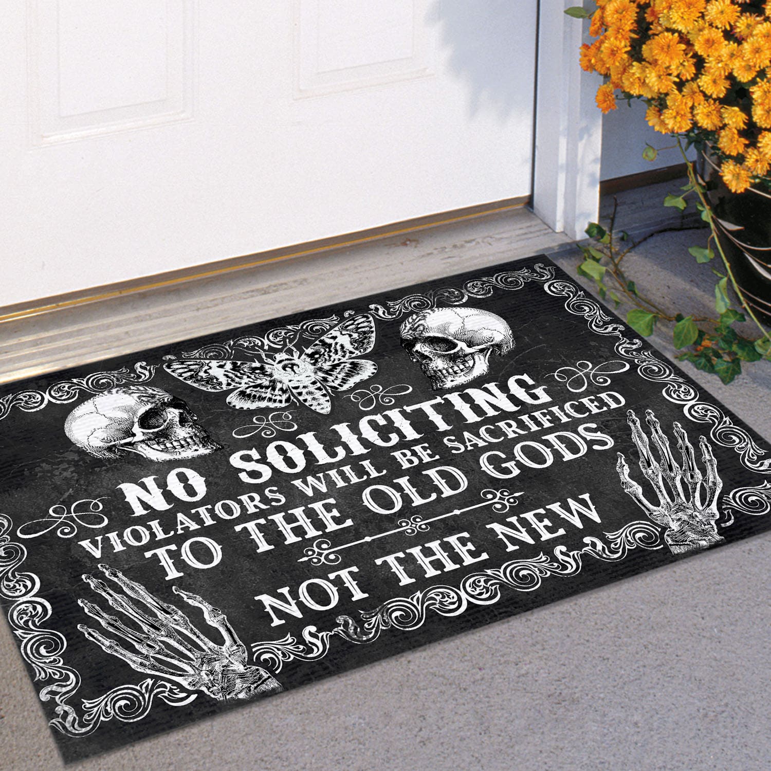 31 HG. No Soliciting Violators (4) Doormat mockup 11