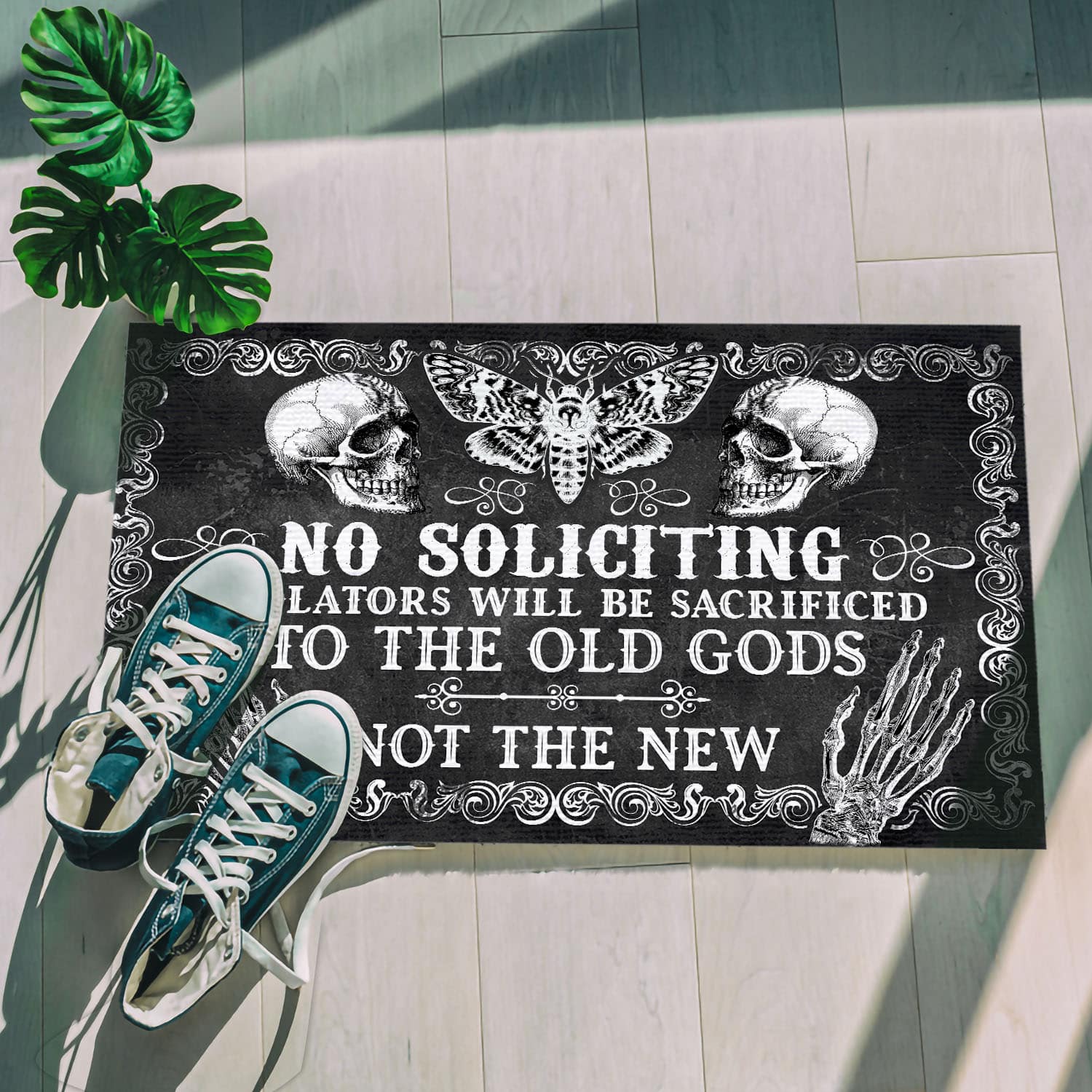 31 HG. No Soliciting Violators (4) Doormat mockup 5