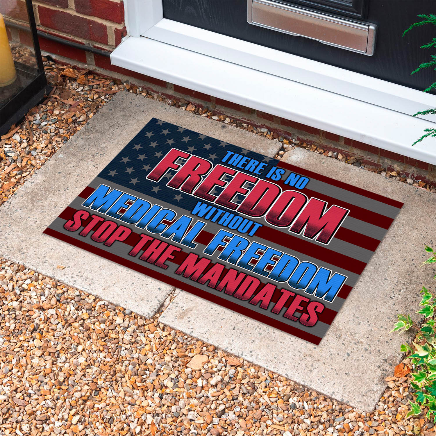 2LV. Medical Freedom (4) Doormat mockup 10fx