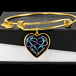 Autism Awareness Love Needs No Words Heart Pendant Necklace - Autism Gift Ideas