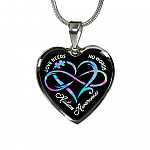 Autism Awareness Love Needs No Words Heart Pendant Necklace - Autism Gift Ideas
