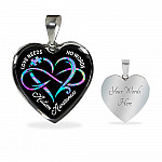 Autism Awareness Love Needs No Words Heart Pendant Necklace - Autism Gift Ideas