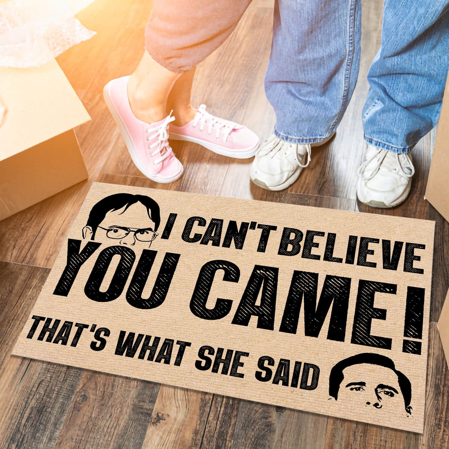 17 HG. I Can't Believe The Office(3) Doormat mockup 6