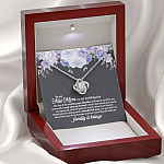 To My New Mom On My Wedding Day You'll Be My New Mother And Also My Friend Love Knot Pendant Necklaces - Mother In Law Gift