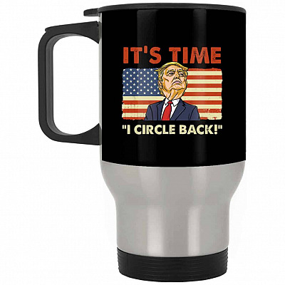 14 oz. Silver Travel Mug