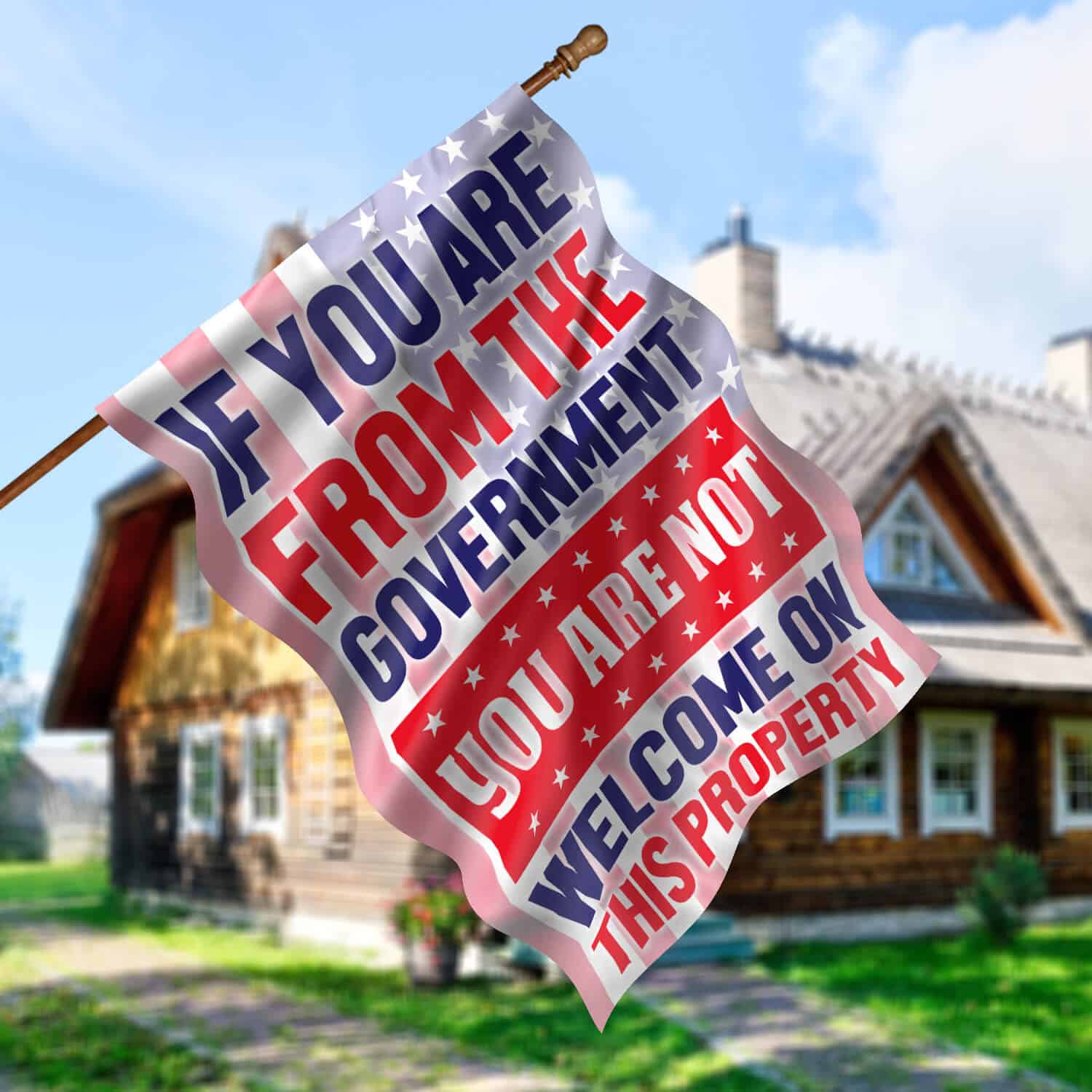 30X40 SIDE 1 House Flag Mockup 5