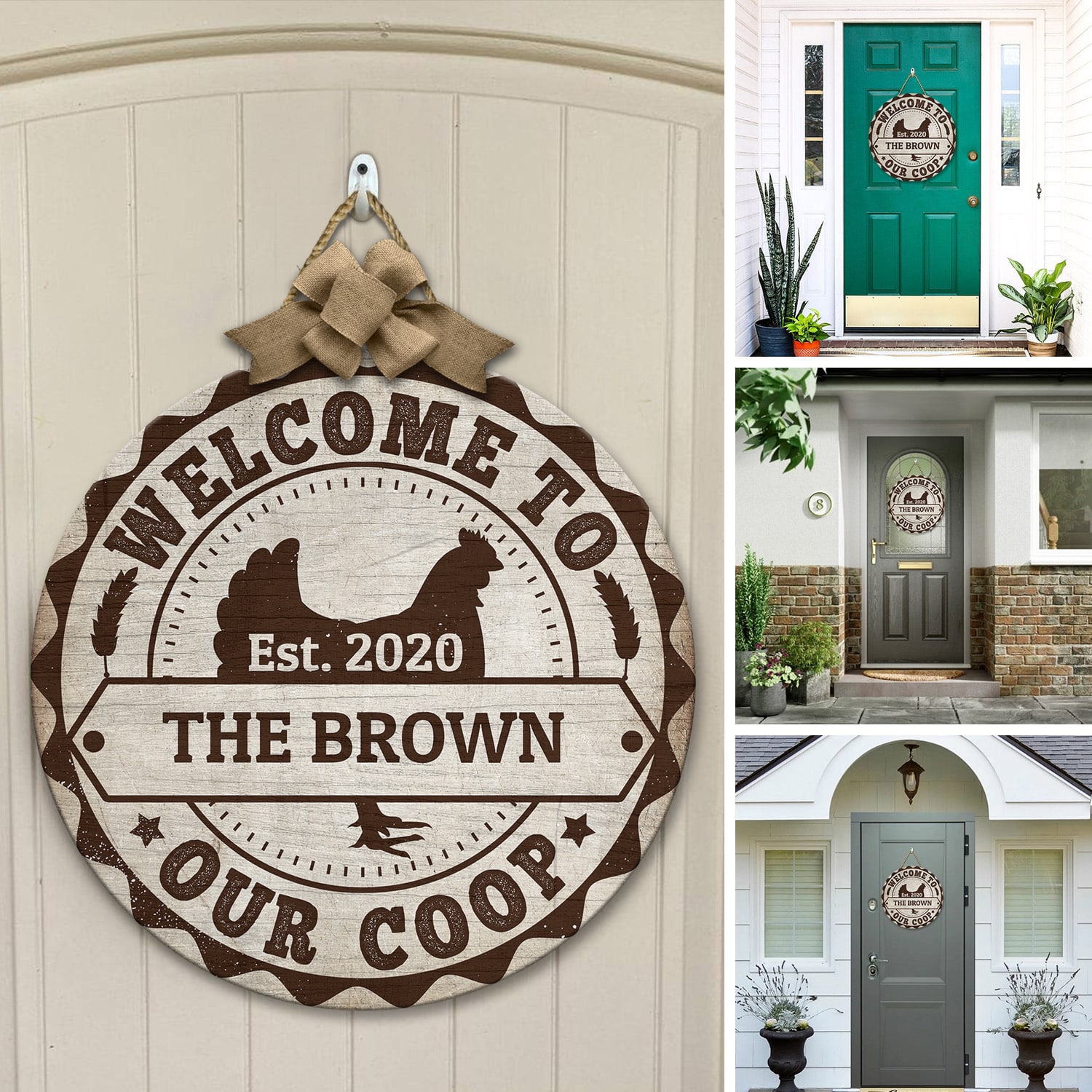 12NH. Our Coop Door Sign Mockup 12