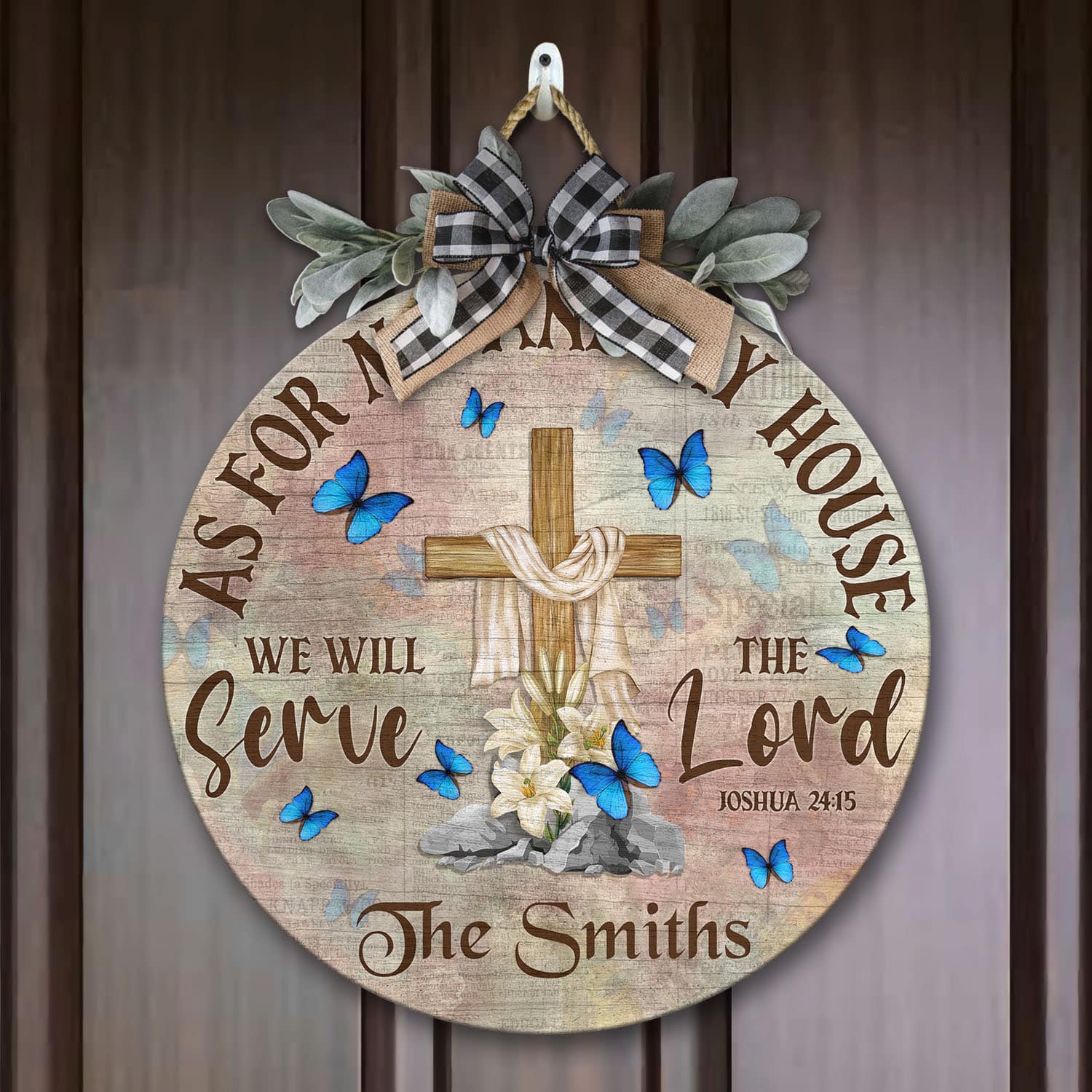 8O. Serve The Lord-sample design Door Sign Mockup 7
