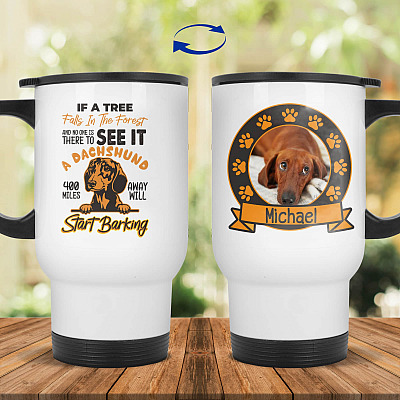 14 oz. White Travel Mug