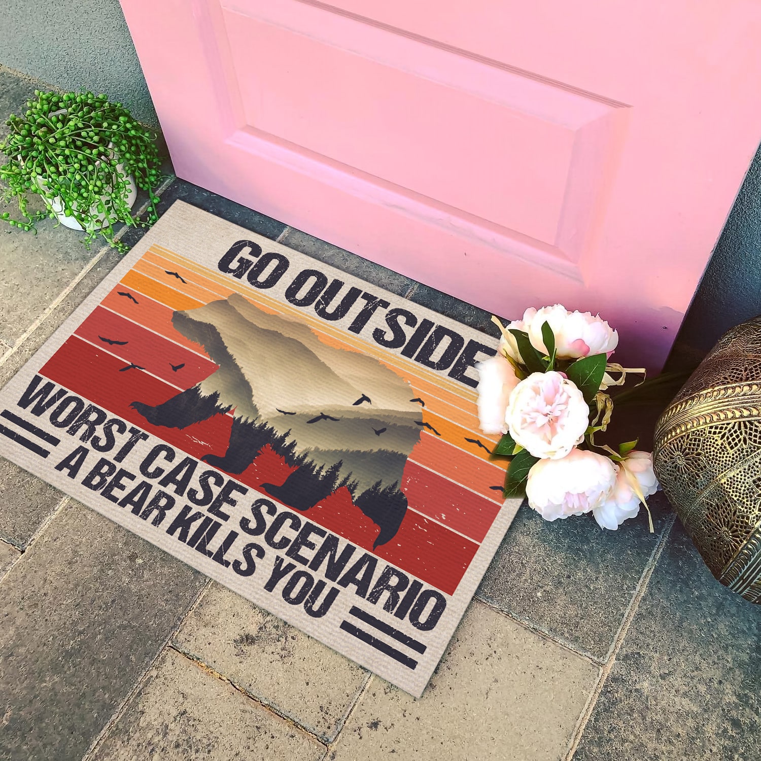 5NH. Go Outside(3) Doormat mockup 4