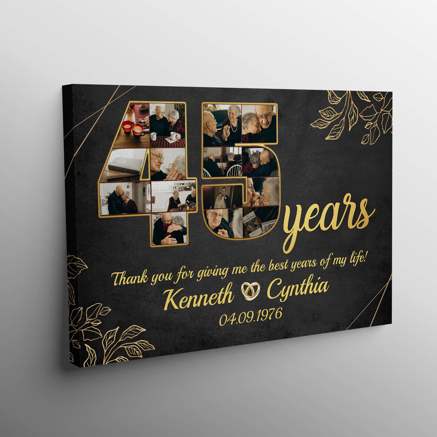 45 YEARS (Sample Design) Canvas Landscape - Tilt Angle