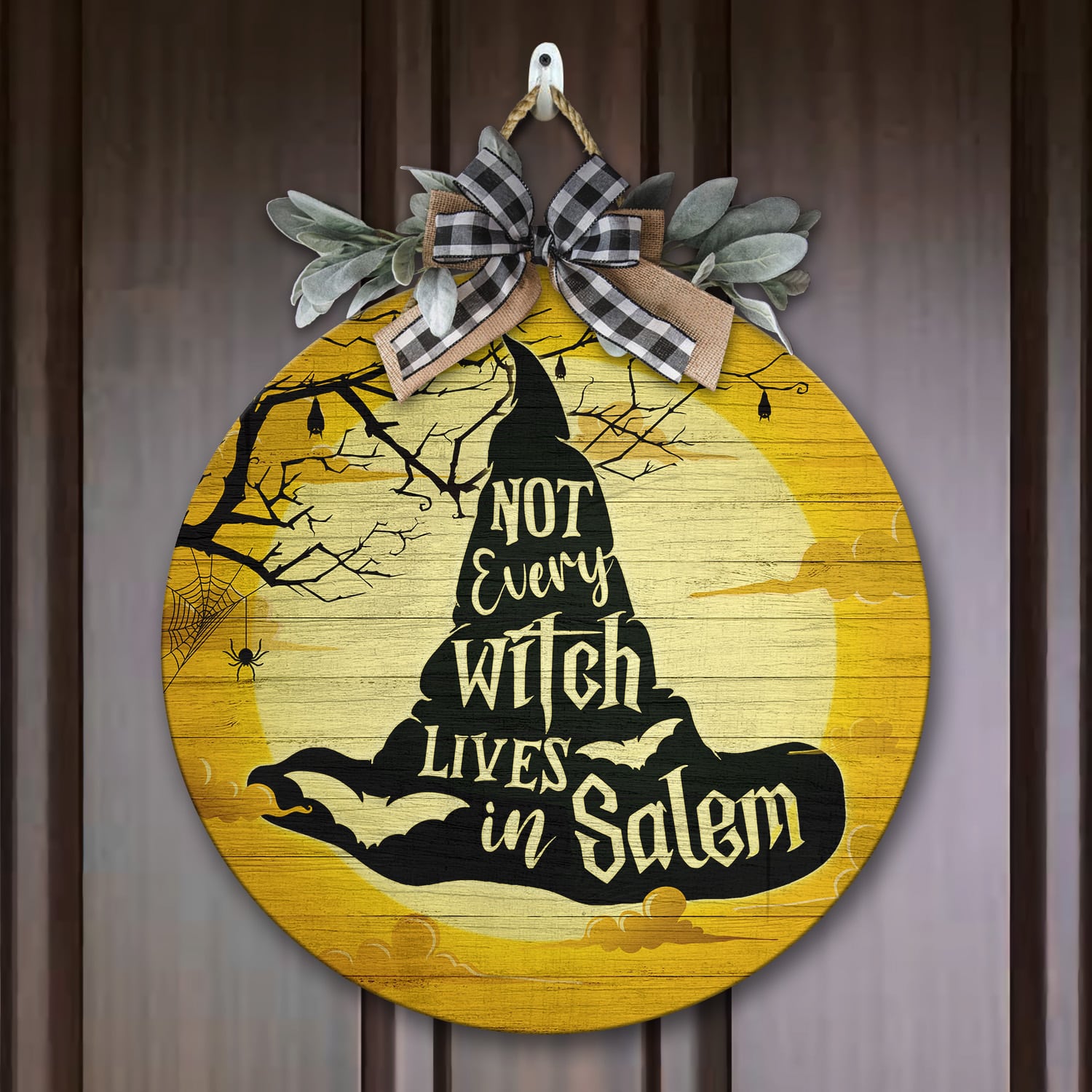 9LV. Not Every Witch () Door Sign Mockup 7
