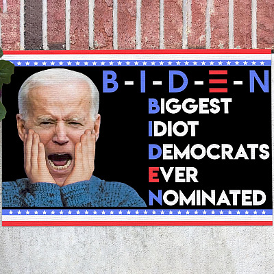 Funny Biden Biggest Idiot Democrats Ever Nominated Indoor Doormat - Anti Joe Biden Outdoor Door Mat