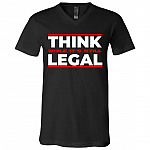Think While It's Tshirt, Black, V-Neck T-Shirt