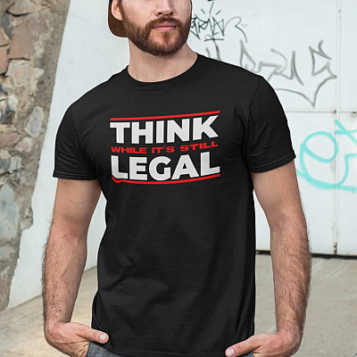 Alternative view of Think While It's Still Legal T-Shirt - V-Neck Shirt