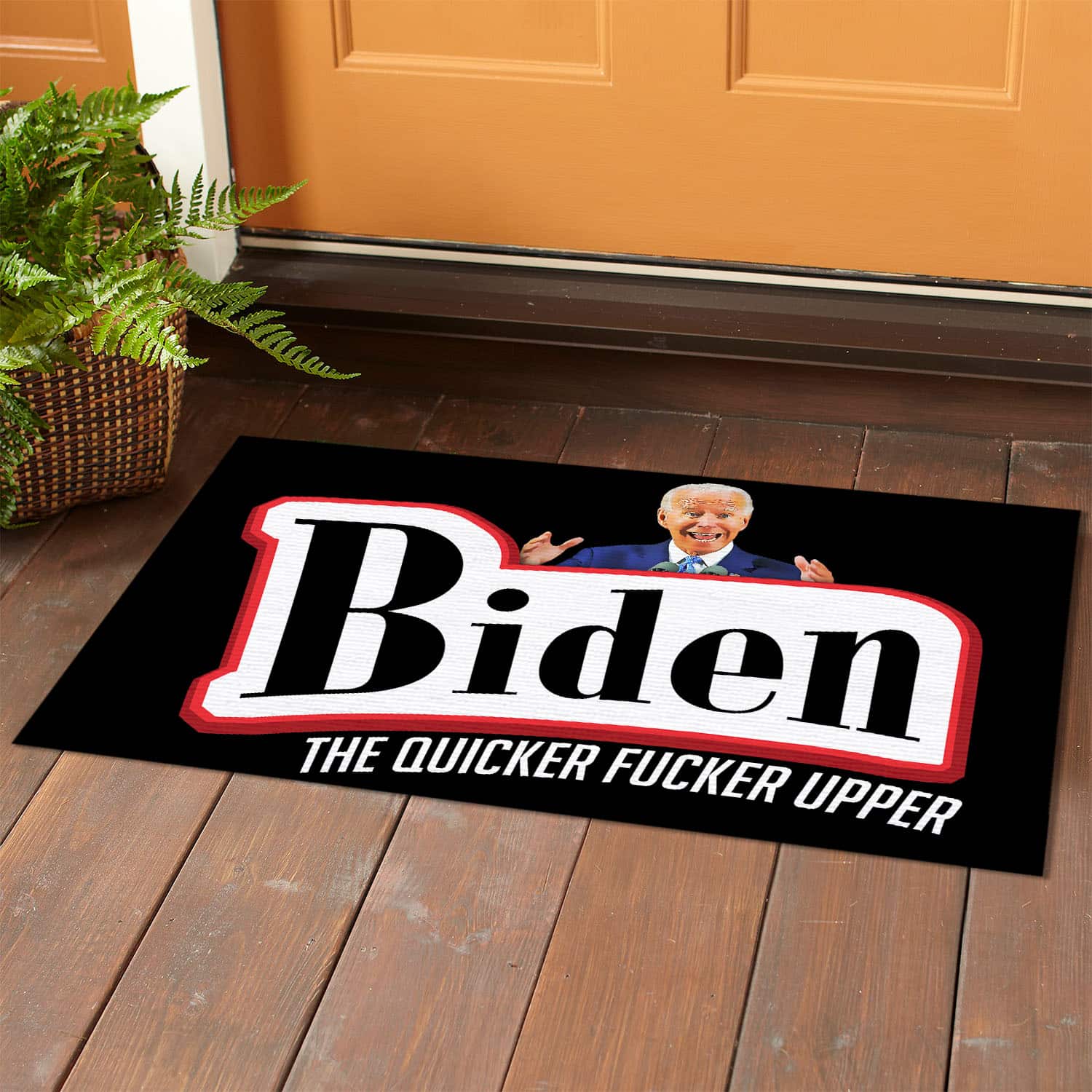 3Th. Quicker Fucker Upper Doormat mockup 1