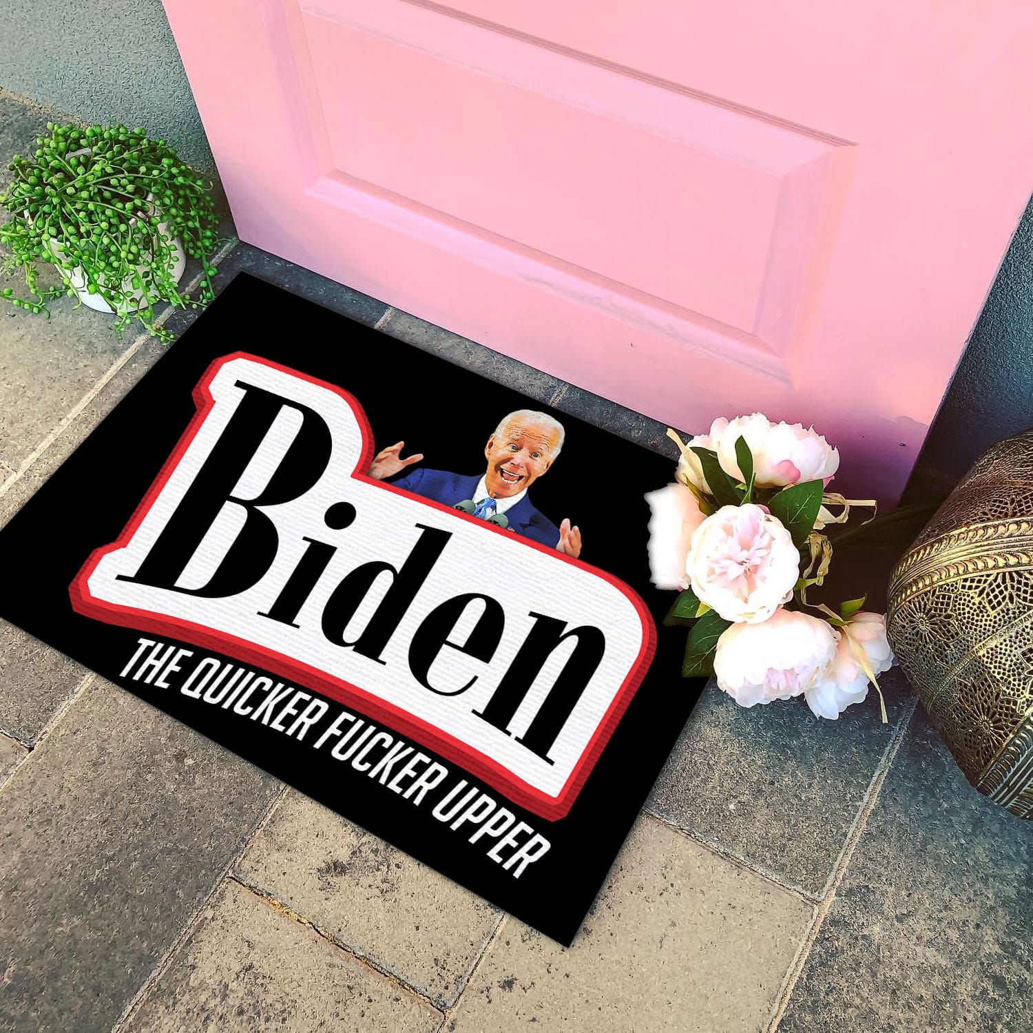 3Th. Quicker Fucker Upper Doormat mockup 4