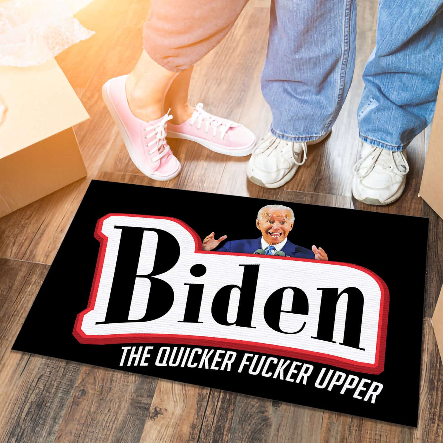3Th. Quicker Fucker Upper Doormat mockup 6