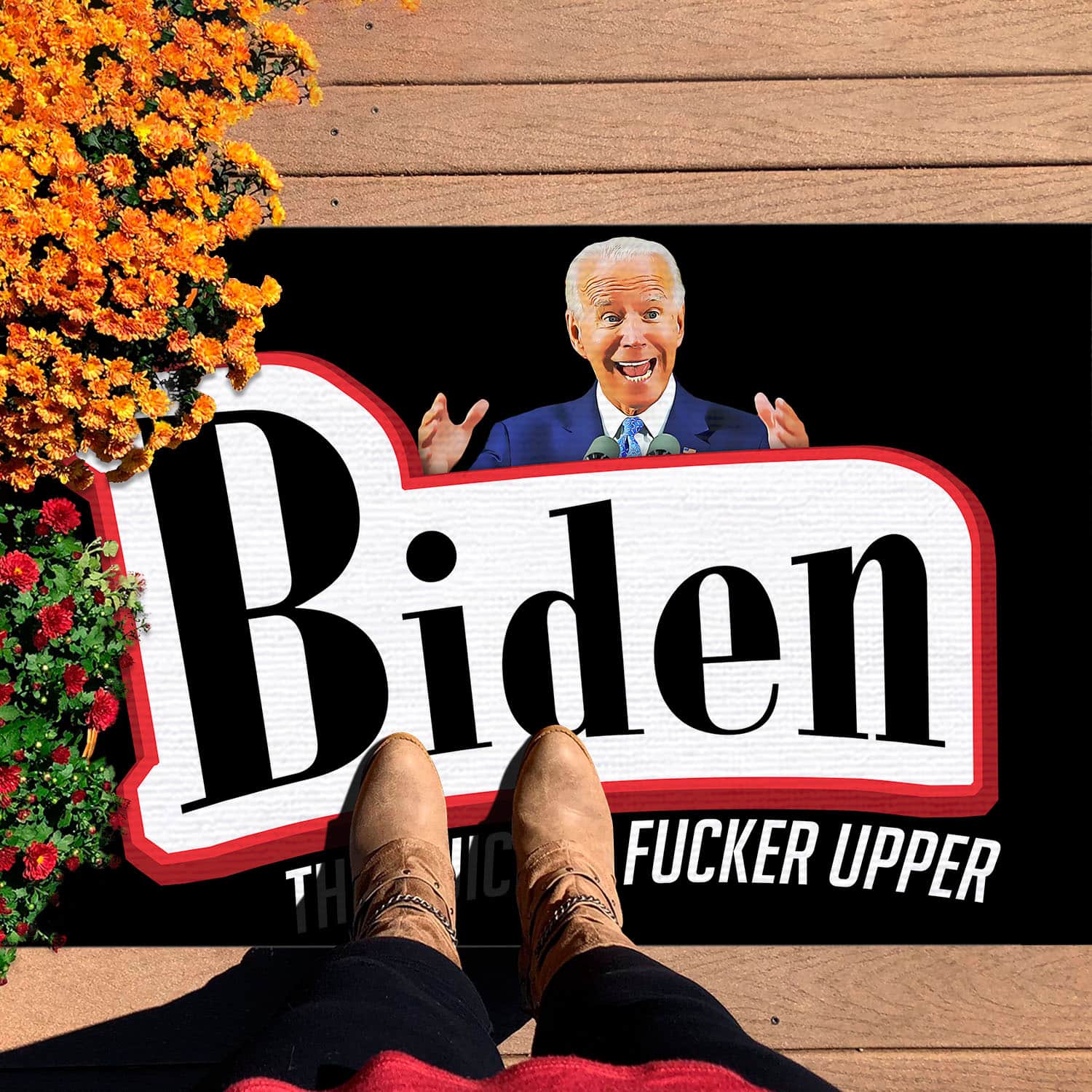 3Th. Quicker Fucker Upper Doormat mockup 7