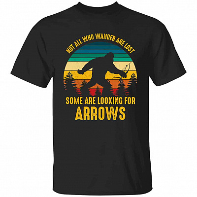 Not All Who Wander Are Lost-Shirt, Black, Unisex T-Shirt