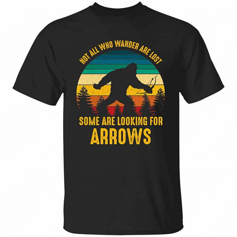 Not All Who Wander Are Lost-Shirt, Black, Unisex T-Shirt