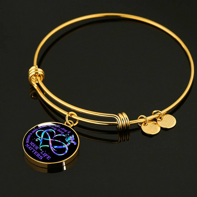 It's Ok If The Only Thing You Do Today Is Breathe Your Life Matters Circle Pendant Necklace