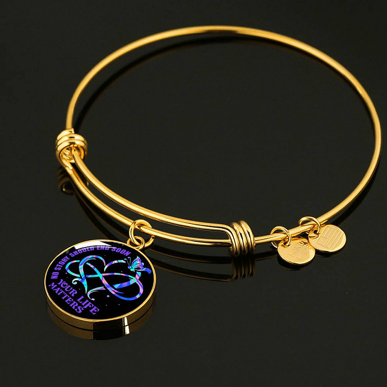No Story Should End Soon Your Life Matters Circle Pendant Necklace