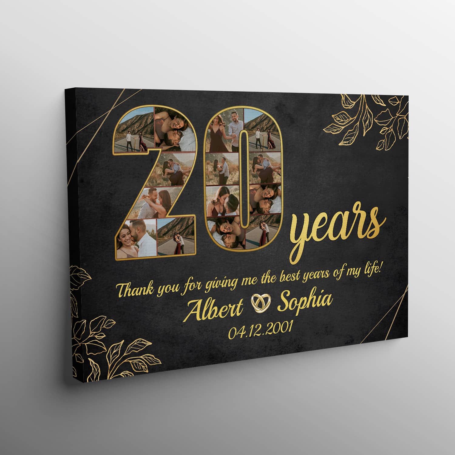 20 YEARS (Sample Design) Canvas Landscape - Tilt Angle