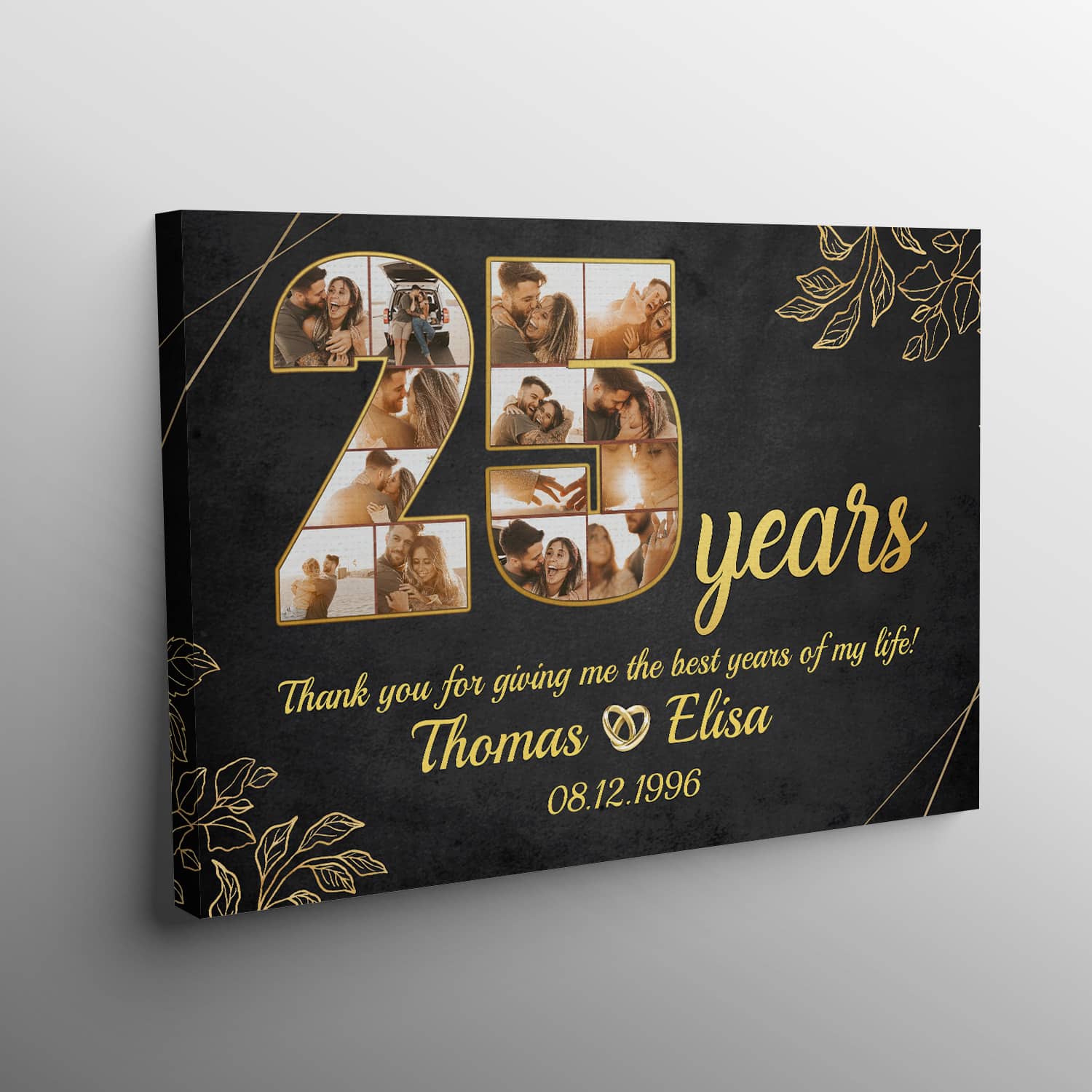 25 YEARS (Sample Design) Canvas Landscape - Tilt Angle
