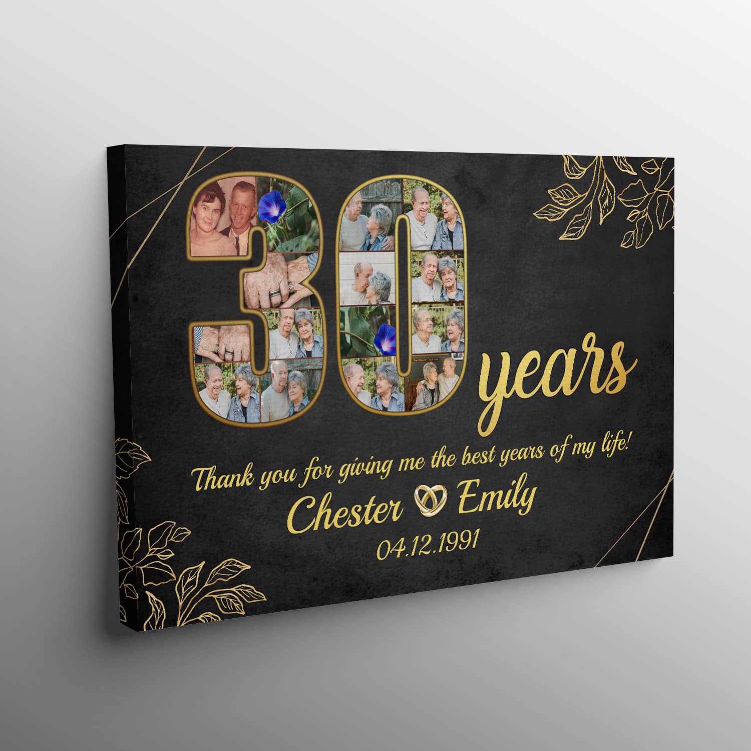 30 YEARS (Sample Design) Canvas Landscape - Tilt Angle