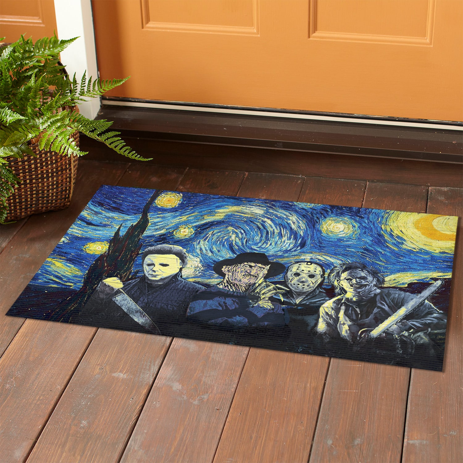 4H. Horror Character The Scream Doormat mockup 1